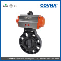 Wafer type DN200 pvc pneumatic butterfly valve